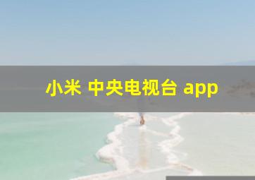 小米 中央电视台 app